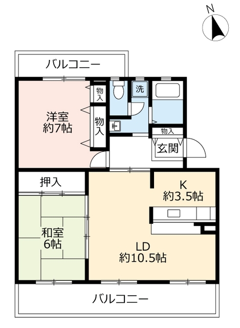 ＵＲ高の原駅東の間取り