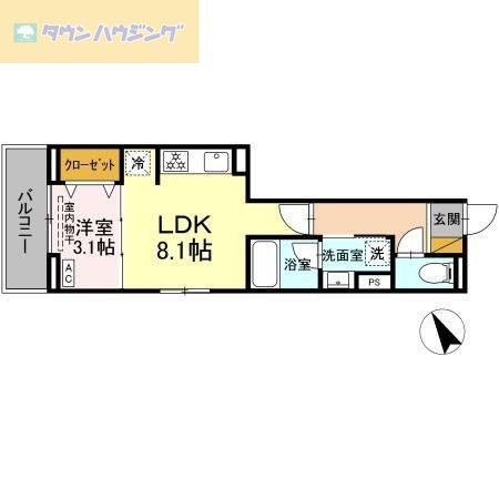 船橋市印内のアパートの間取り