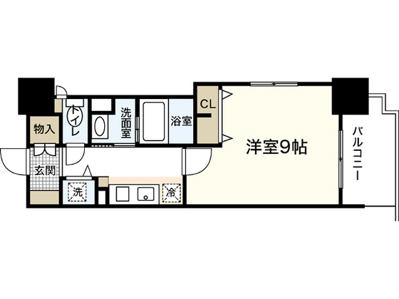 広島市中区小網町のマンションの間取り