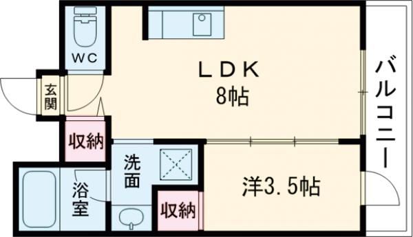 ブルーダイヤモンド中間の間取り