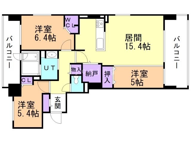 千歳市幸町のマンションの間取り