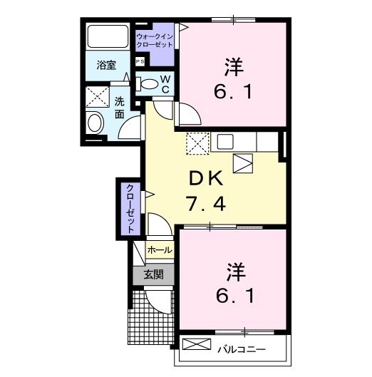 【メゾンセレナーデＣの間取り】