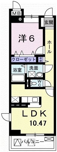 広島市佐伯区千同のマンションの間取り