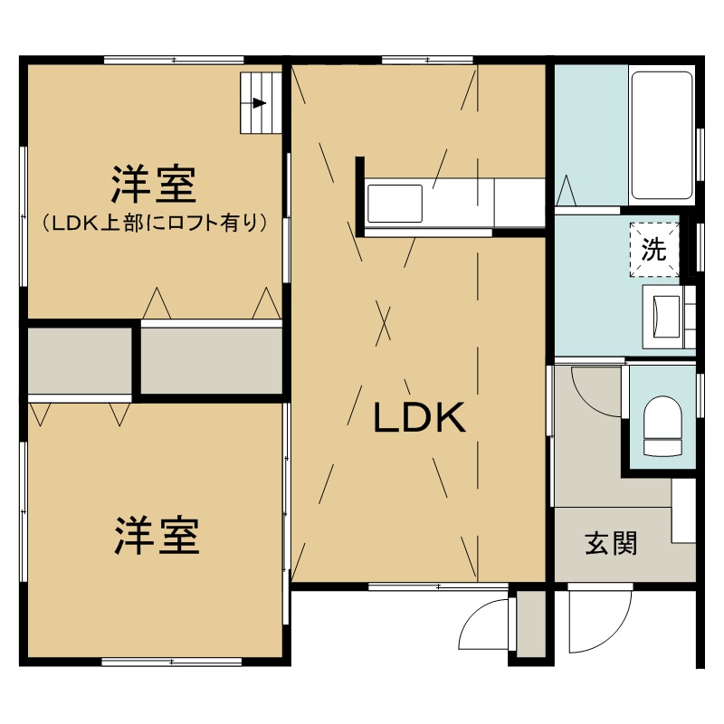 【コンフォート月が丘G棟の間取り】