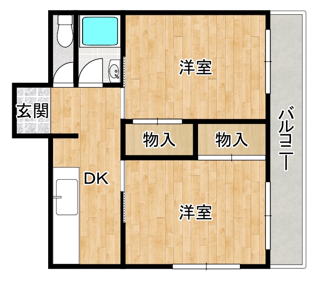 神戸市灘区稗原町のマンションの間取り