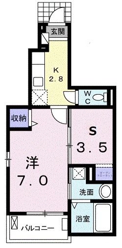 四国中央市寒川町のアパートの間取り