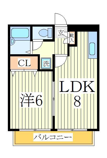 柏市中新宿のアパートの間取り