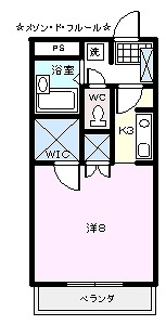 甲府市貢川本町のマンションの間取り