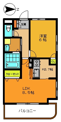 サンヴァーリオ虎丸の間取り