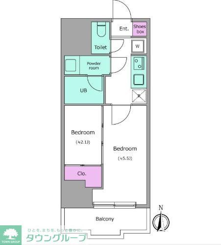 江東区亀戸のマンションの間取り