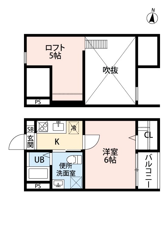 名古屋市南区源兵衛町のアパートの間取り