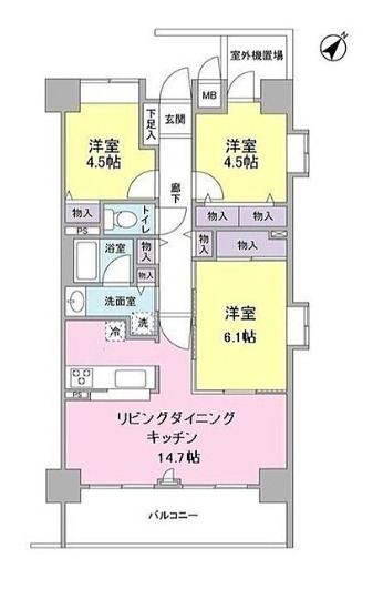 【江東区豊洲のマンションの間取り】