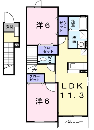 メアラス　Ｃの間取り