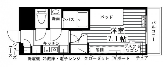 学生会館 フィールドヴィレッジ船岡[食事付き・男子専用寮]の間取り