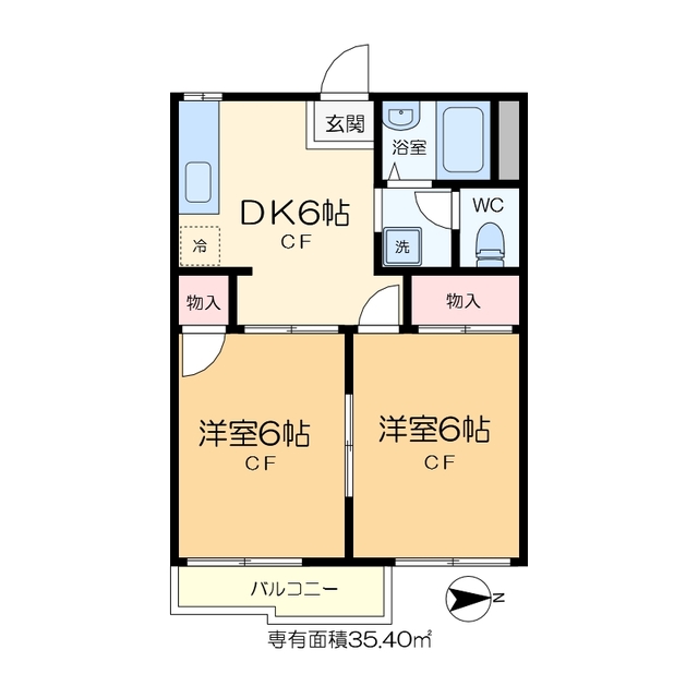 葛飾区小菅のアパートの間取り