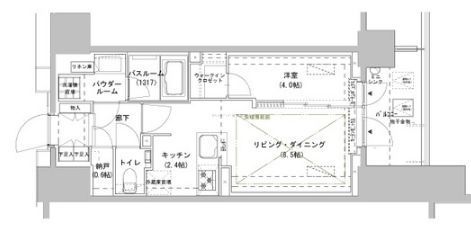 パークスフィア牛込神楽坂の間取り