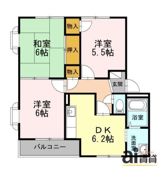 練馬区南田中のアパートの間取り