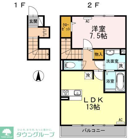 武蔵野市境南町のアパートの間取り