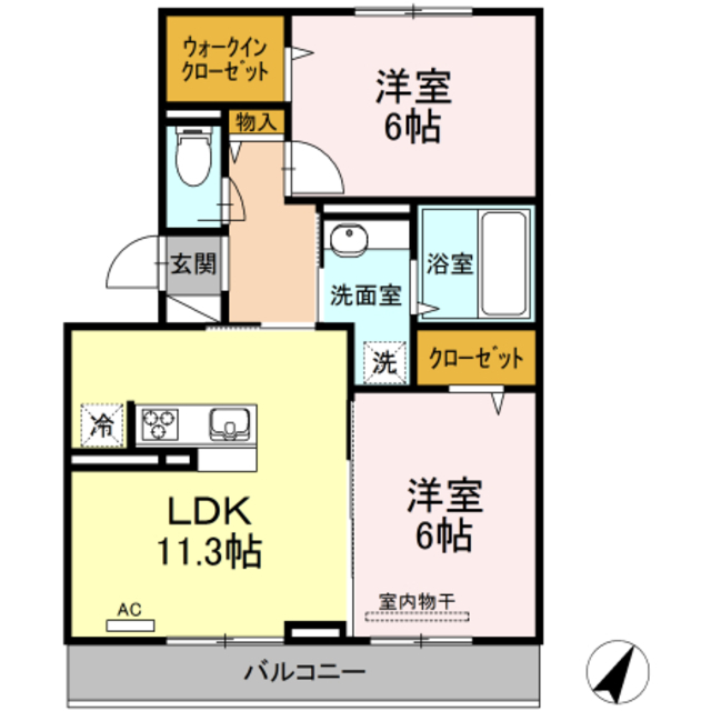 Regulus (レグルス)　C棟の間取り