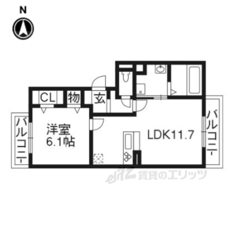 フェルミエ川政２の間取り