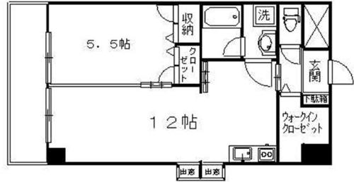 倉敷市松島のマンションの間取り