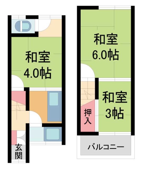 美園町7-18テラスハウスの間取り写真