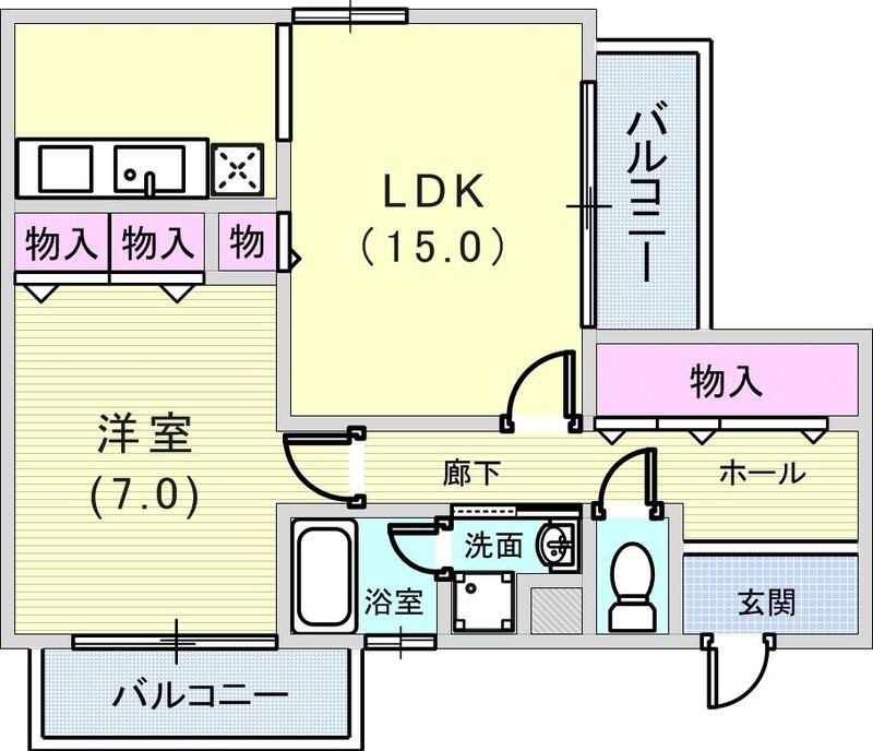 ロイヤル六甲駅前の間取り写真