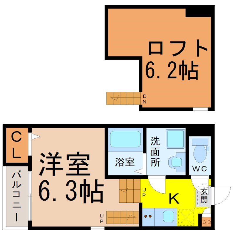 地下鉄名城線 熱田神宮西駅 徒歩5分 2階建 築11年の間取り写真
