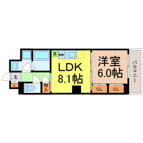 地下鉄名港線 東海通駅 徒歩10分 10階建 築24年の間取り写真