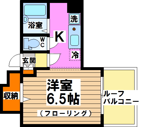 京王線 笹塚駅 徒歩5分 4階建 築22年の間取り写真
