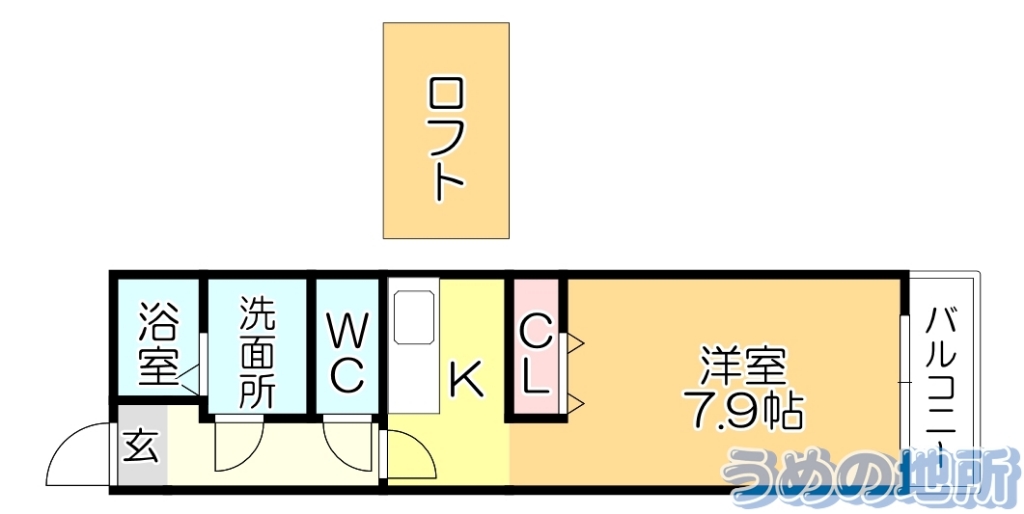 西鉄天神大牟田線 聖マリア病院前駅 徒歩11分 2階建 築14年の間取り写真