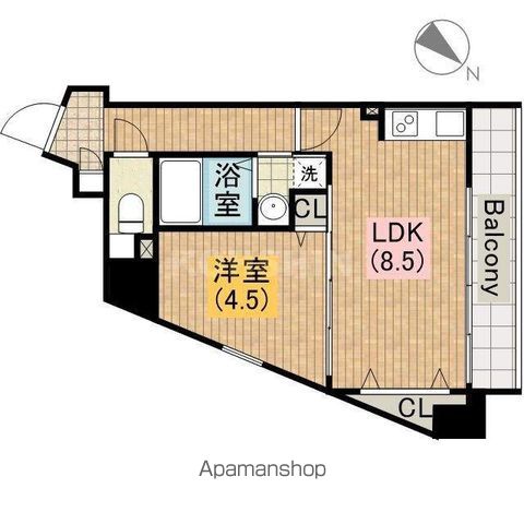 地下鉄谷町線 谷町九丁目駅 徒歩6分 15階建 築9年の間取り写真