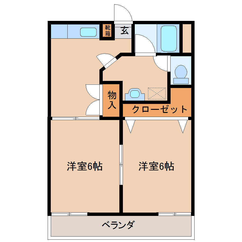 あらいコーポ（WiFi付）の間取り