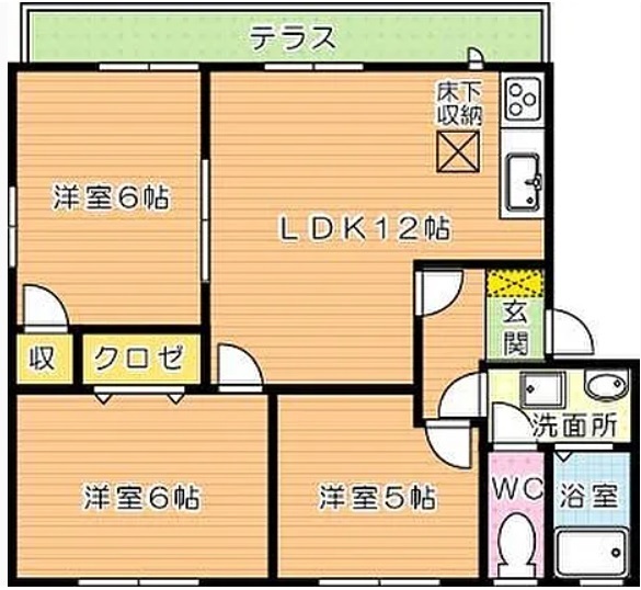 パールリバー浅川E棟E棟202号の間取り