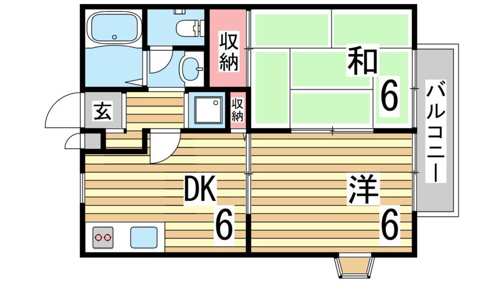 【サングレース北別府の間取り】