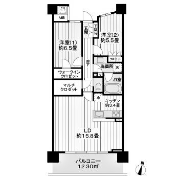 仙台市青葉区一番町のマンションの間取り