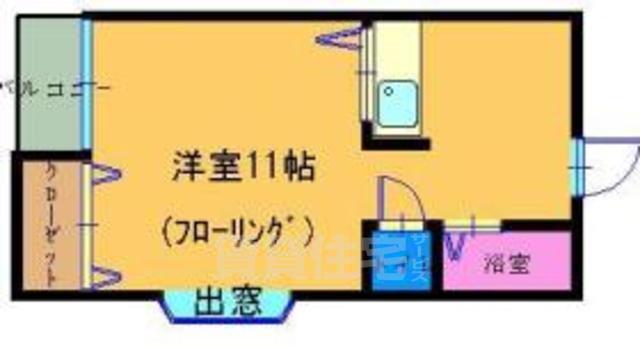 福岡市南区井尻のアパートの間取り