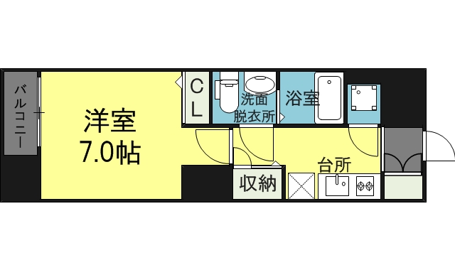 アドバンス上町台ラシュレの間取り