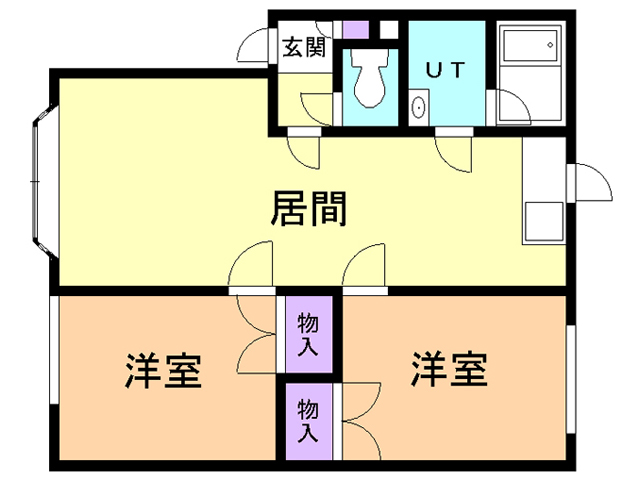 白老郡白老町字萩野のアパートの間取り