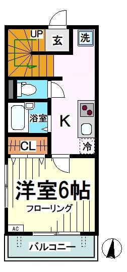 東京都世田谷区赤堤５（アパート）の賃貸物件の間取り