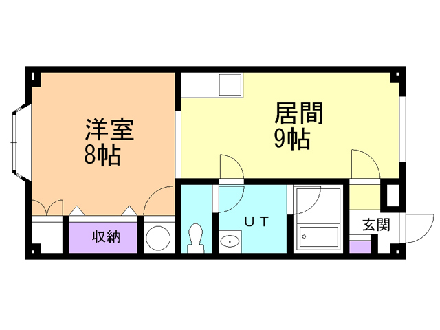 函館市人見町のマンションの間取り