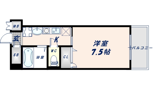 サンキャドマス近鉄長瀬駅前の間取り