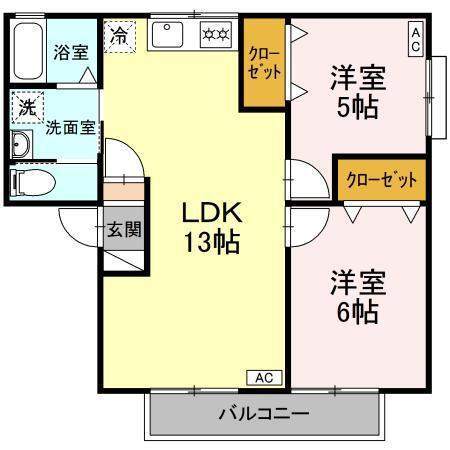 セジュール林Ａの間取り