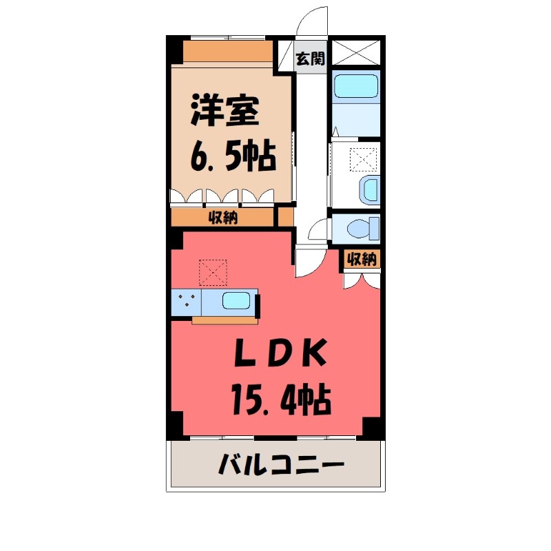 太田市西矢島町のマンションの間取り