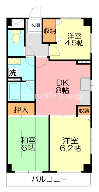 横浜市泉区和泉中央北のマンションの間取り