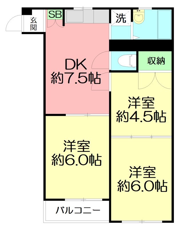 【テラスフルールの間取り】