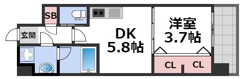 【プレジオ難波の間取り】