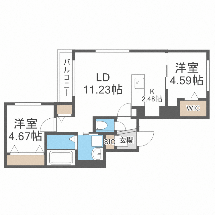 グランベールの間取り