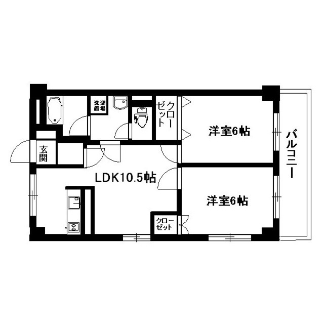 【福岡市中央区平尾のマンションの間取り】