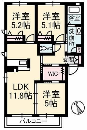 シャーメゾン東陽B棟の間取り